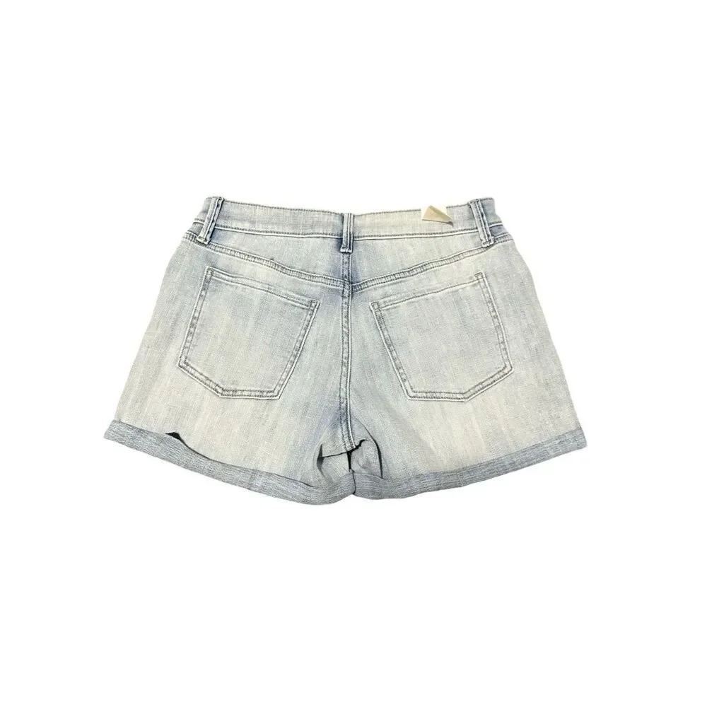 Cosmic Blue Love Distressed Cuffed Jean Short in Riptide Size 27